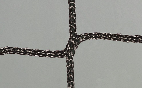 Jugendfußball-Tornetz mit 80/200 cm Auslage in Schwarz