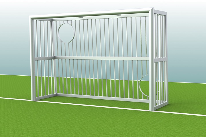 Recreational goal 3 x 2 m with goal wall