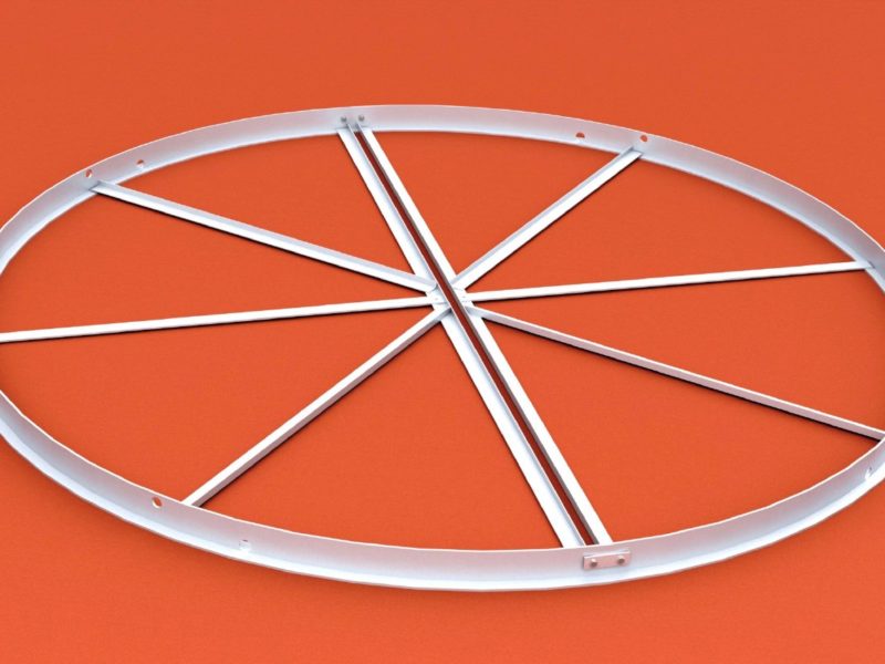 Two-piece discus circle made of aluminum