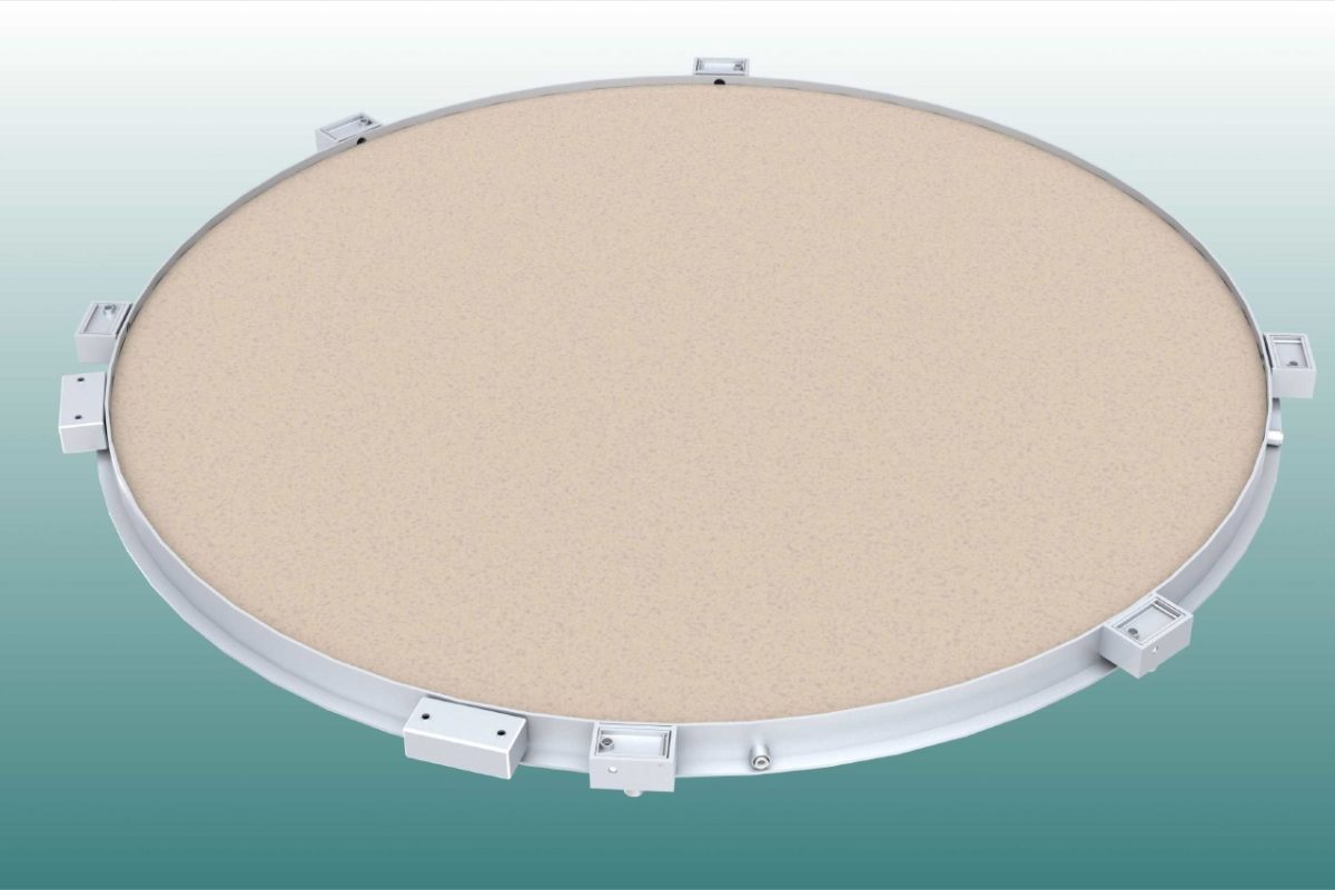 Shot put circle as prefabricated concrete unit, suitable for the disabled, with World Athletics certificate