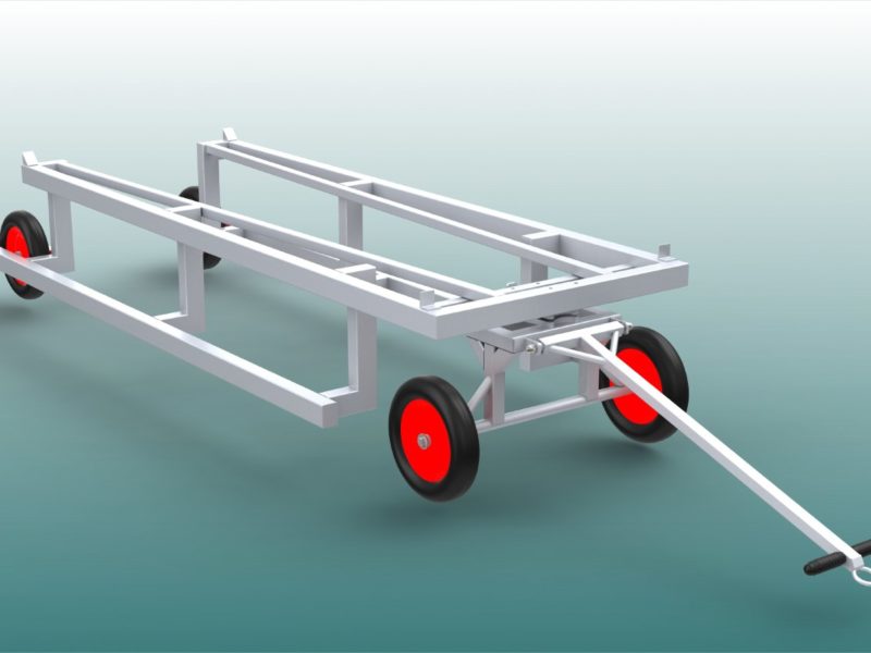 Sturdy transport trolley for hurdles (40 pieces)