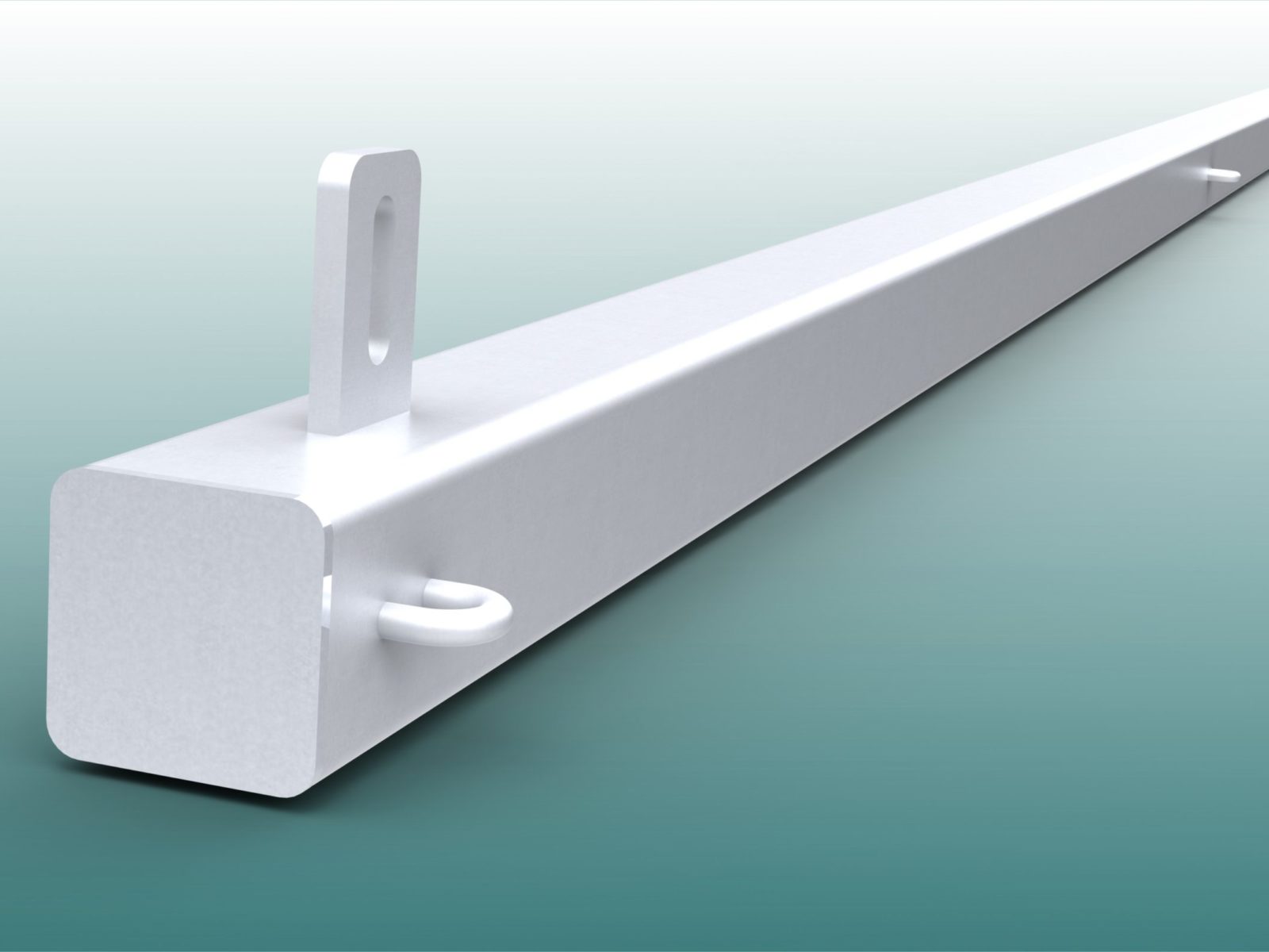 Ball stop posts made of aluminum, height 3.0 m, profile: 80 x 80 mm from artec Sportgeräte