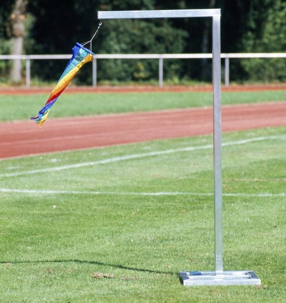 Wind control stand made of aluminum with windsock from artec Sportgeräte