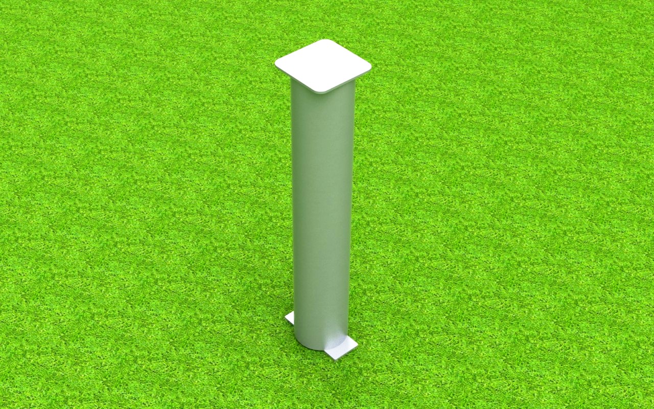Ground socket standard for ball stop posts made of aluminum