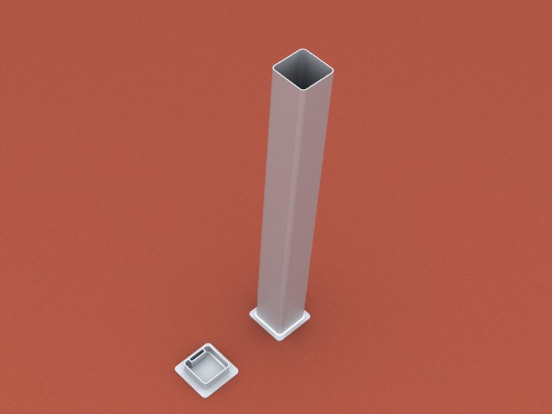 Ground socket standard for ball stop posts made of aluminum