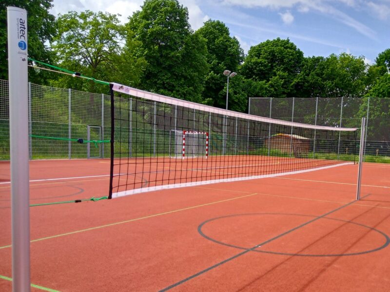 Aluminum combination volleyball facility for competitions