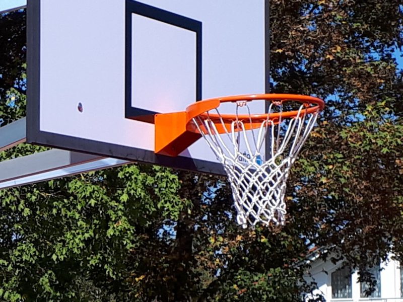 Nylon basketball net in white