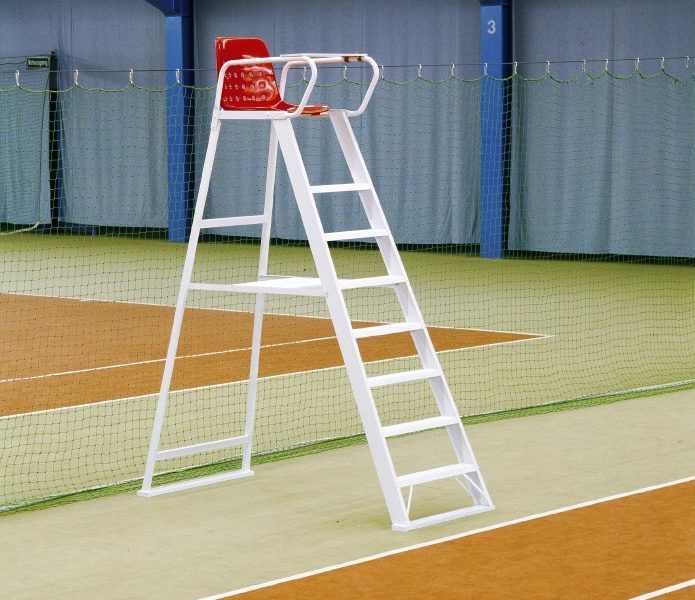 Weißer Tennis-Schiedsrichterstuhl "S-Line" aus Aluminium