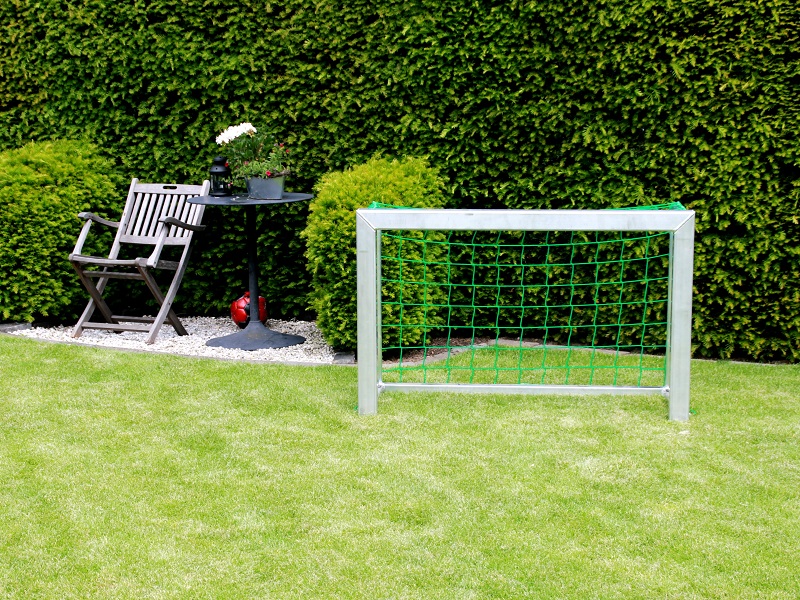 Fully welded mini soccer goal for your own garden